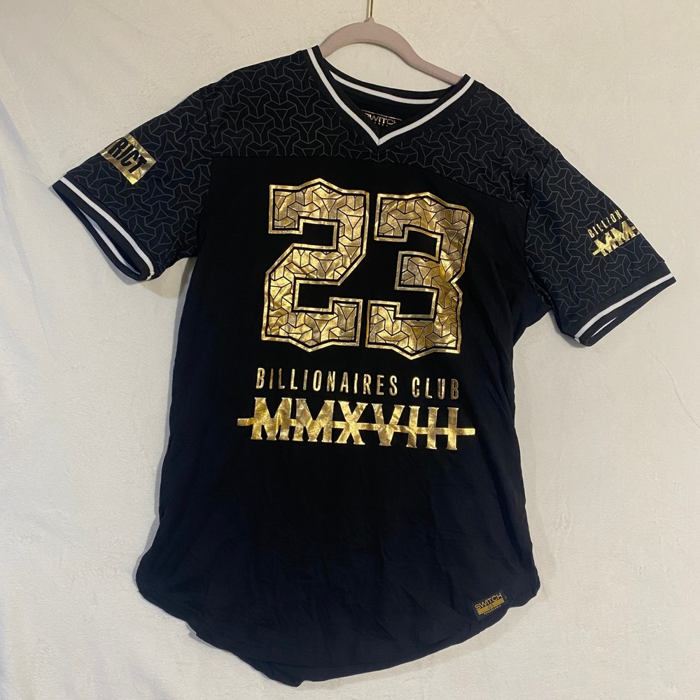 Switch Remarkable Billionaires Club 23 Jersey Shirt Black Gold MMXVIII Mens L